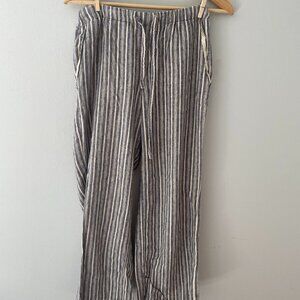 Urban Outfitters Striped Lounge Pants - Gray/Light Blue+White Stripes - W Size S